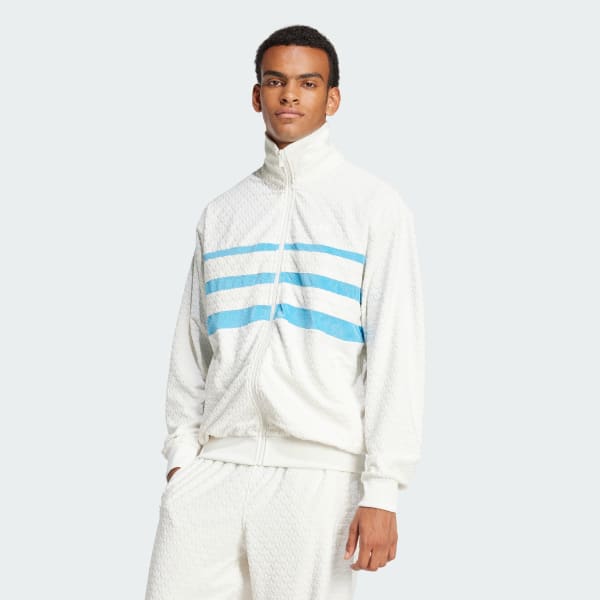 White Monogram Track Top