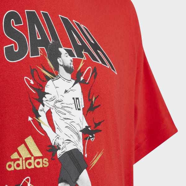 Red Salah Graphic Football Tee