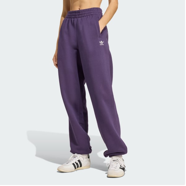 Paars Essentials Fleece Loose Joggingbroek