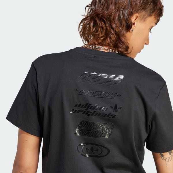 Adidas multi logo tee best sale