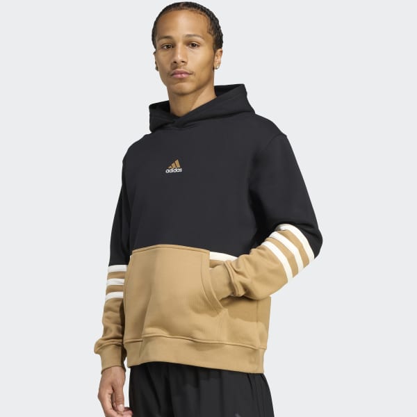 adidas ARCHIVE CUTLINE HOODIE - Black | Free Shipping with adiClub