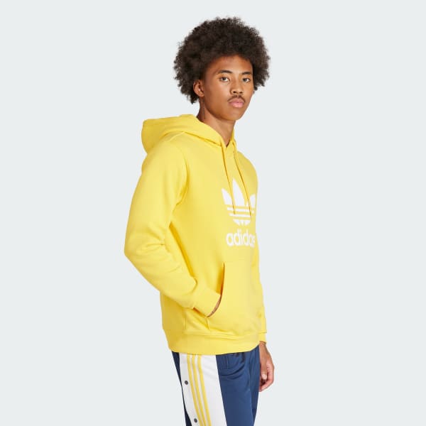 Amarelo Moletinho com Capuz Adicolor Classics Trefoil