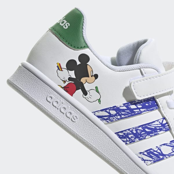 Beyaz adidas x Disney Mickey Mouse Grand Court Ayakkabı LUQ44