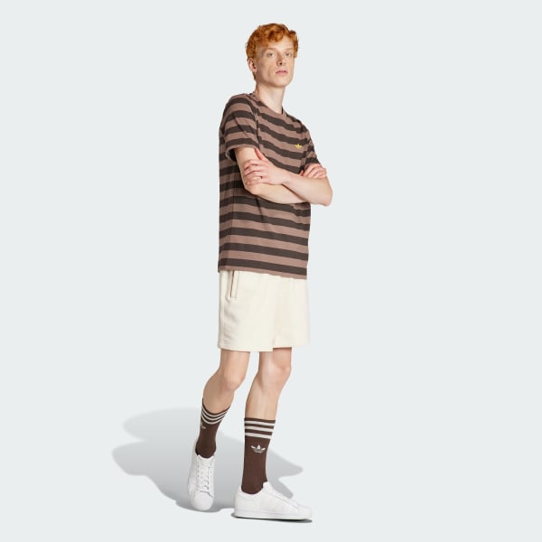 Marron STRIPED TEE