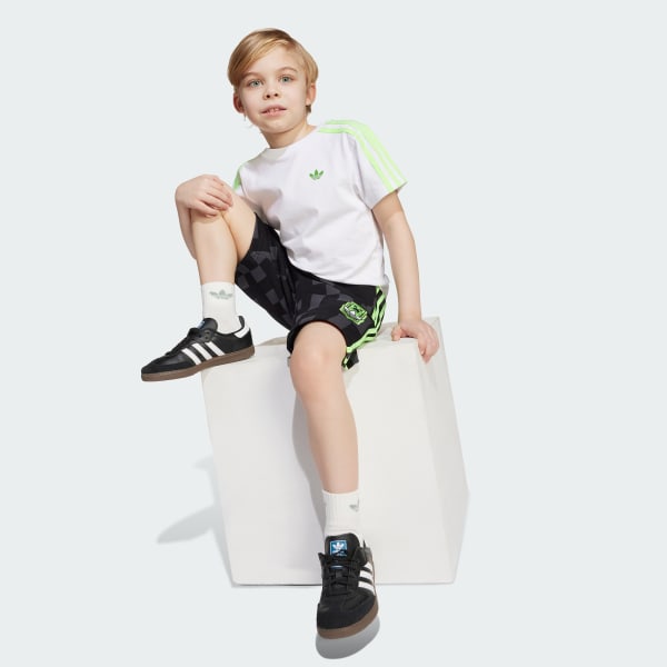 Bianco Set T-shirt e short adidas Originals X Minecraft