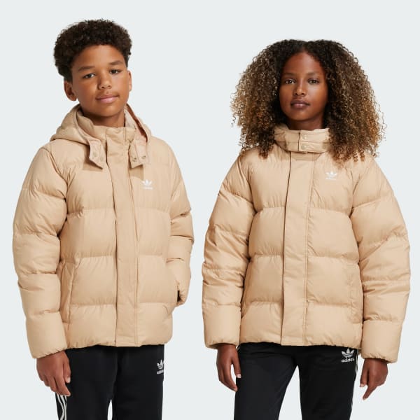 Beige Adicolor Down Puffer Jacket Kids