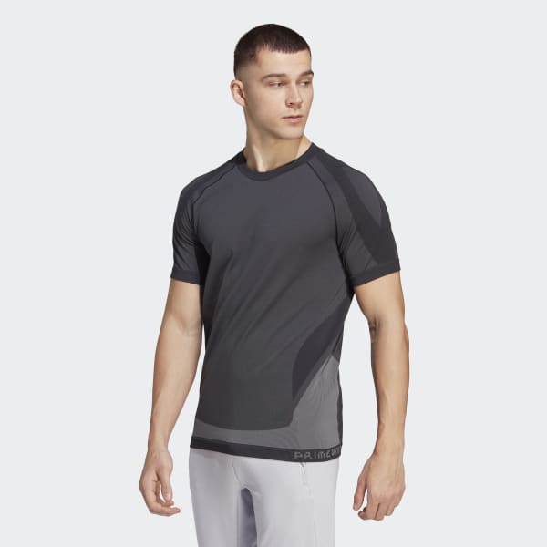 Noir T-shirt de yoga sans coutures adidas PRIMEKNIT