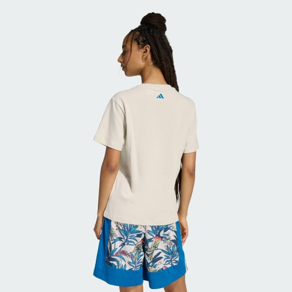 Cinza CAMISETA ESTAMPADA adidas X FARM RIO
