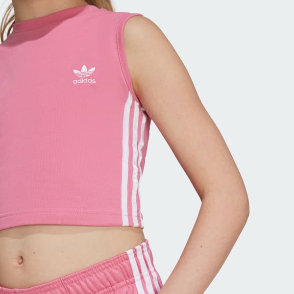 adidas Adicolor Crop Tank Top Kids Pink Free Shipping with