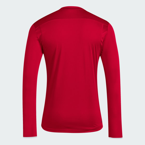 Adidas red long sleeve shirt shop