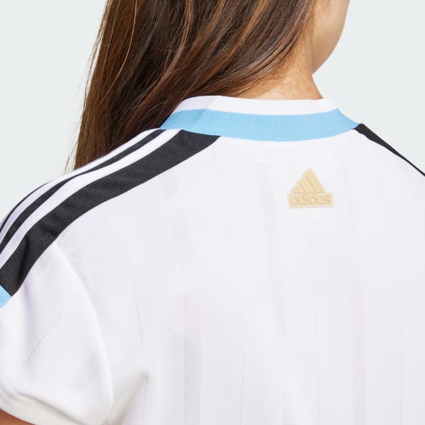 adidas Tiro Cut 3-Stripes Crop Jersey - White | adidas New