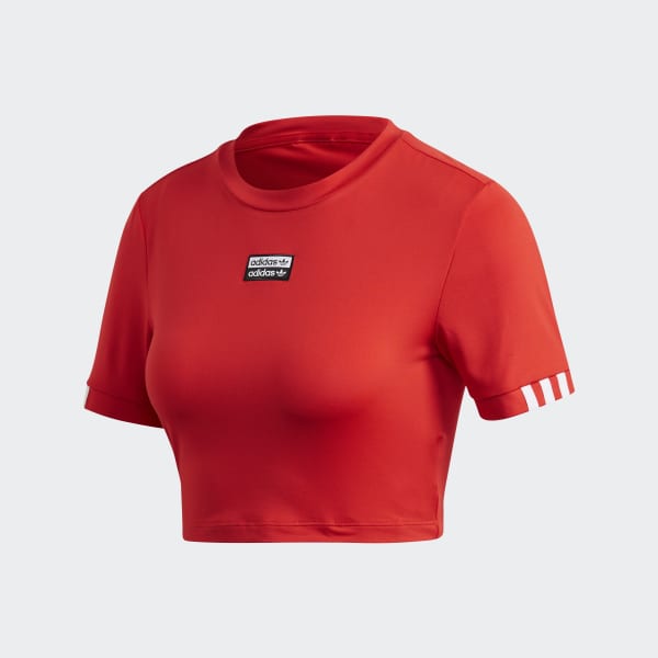 cropped adidas vermelho