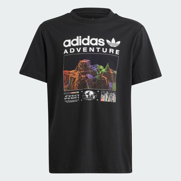 สีดำ เสื้อยืด adidas Adventure