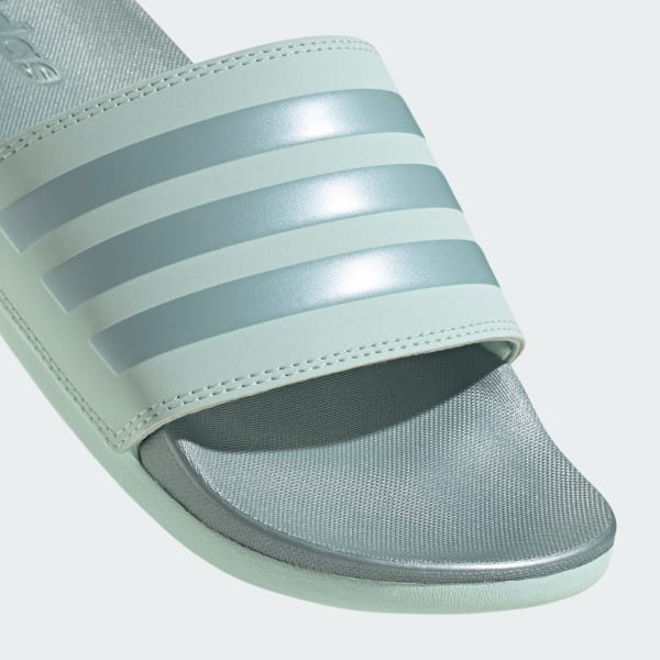 Adidas teal slides discount