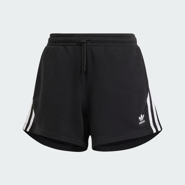 Negro Shorts 3 Rayas Felpa Francesa