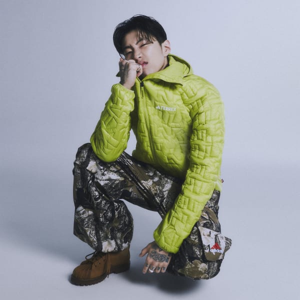 Green TERREX XPERIOR 프리마로프트 루즈 필 인슐레이티드 후드 재킷