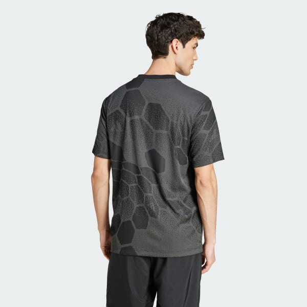 Gris Polera House of Tiro Jacquard Manga Corta