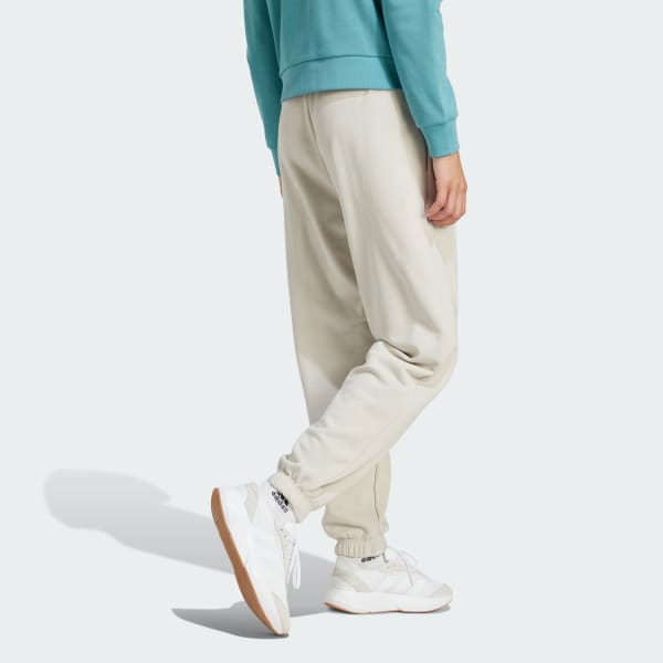 Beige Essentials Linear French Terry Cuffed bukser