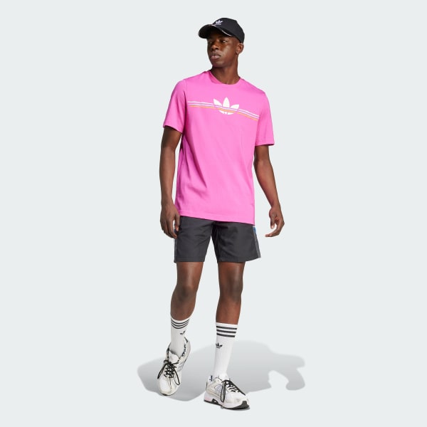 Rosa Playera 80s Logo Estampada