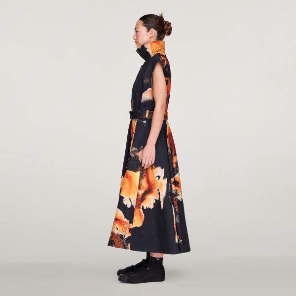 Siyah Y-3 AOP UT Twill Elbise