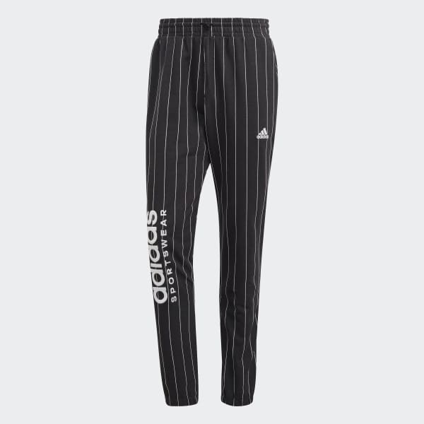 Czerń Pinstripe Fleece Pants