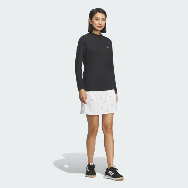 Black CLIMACOOL MOCK NECK LONG SLEEVE SHIRT