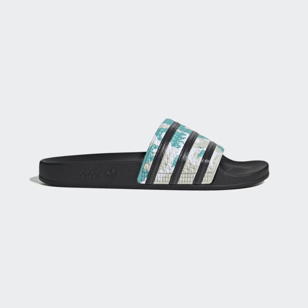 Adidas black shop adilette slides