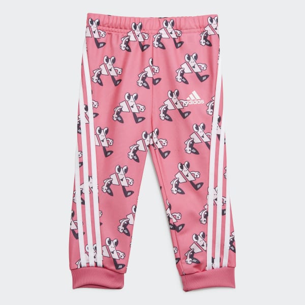 Pink Future Icons Shiny Allover Print Jogger Set (Gender Neutral) MMU44