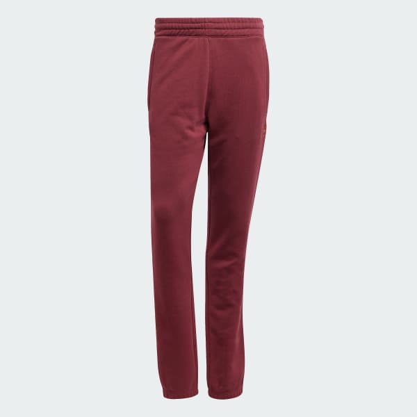 Burgundy Trefoil Essentials French Terry Pants