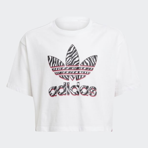 adidas Graphic Print Crop Tee White adidas Malaysia