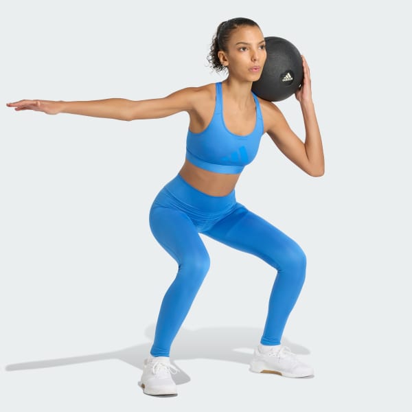 Azul Top Deportivo Powerreact Big Logo Estampado