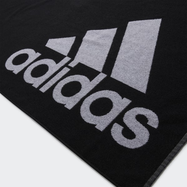 Svart adidas håndkle, stort