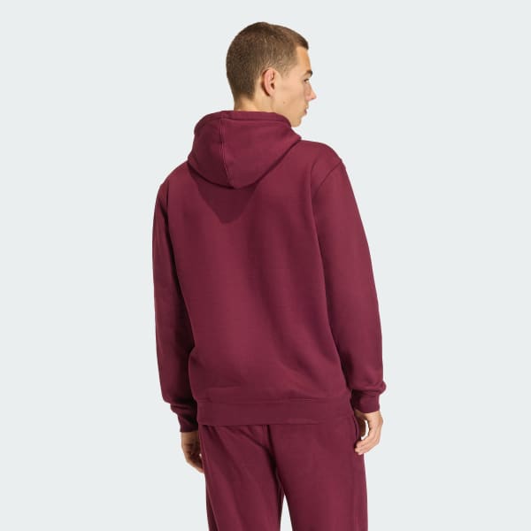 Burgundy ESSENTIAL LOOSE FLEECE HOODIE