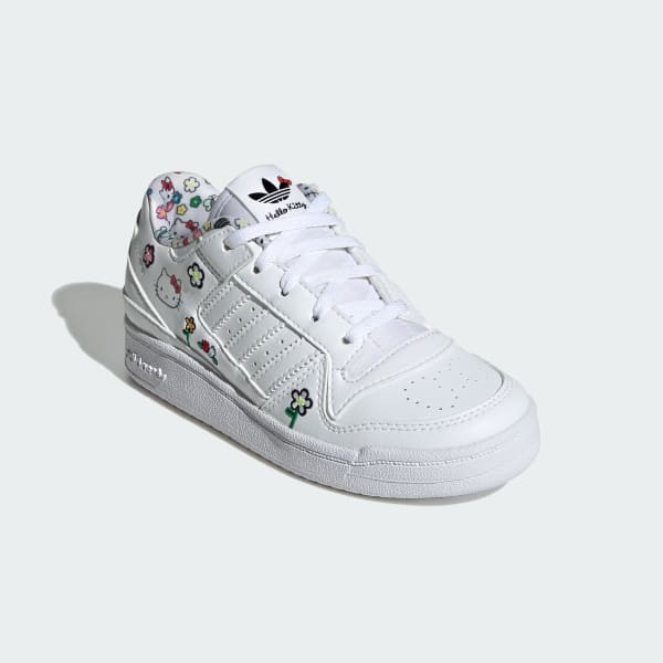 White adidas Originals x Hello Kitty Forum Low Shoes Kids