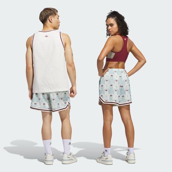 Beige Shorts Estampado HYC Unisex