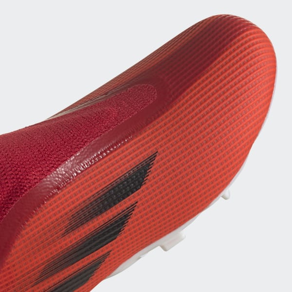 Rojo Zapatos de Fútbol X Speedflow.3 Sin Cordones Terreno Firme LEL11