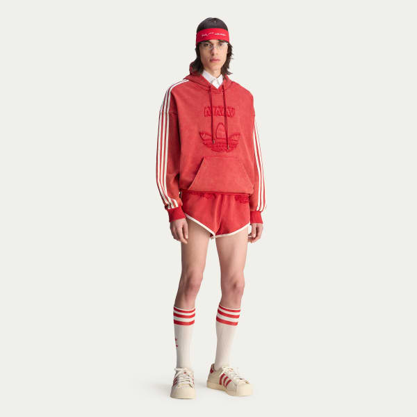 adidas by Avavav SHOULDERLESS HOODIE パワーレッド