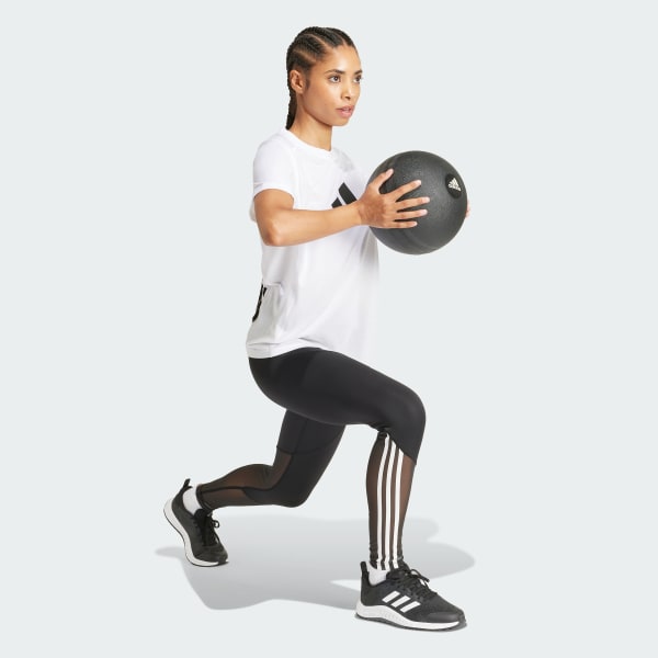 Blanco Playera de Entrenamiento Train Essentials Big Performance Logo