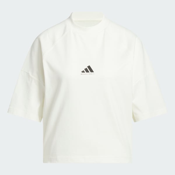 Beyaz adidas Basketball Köşeli Tişört