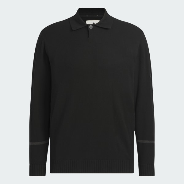 Black 롱 슬리브 니트 폴로 셔츠