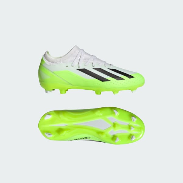 สีขาว รองเท้าฟุตบอล X Crazyfast.3 Firm Ground สำหรับเด็ก