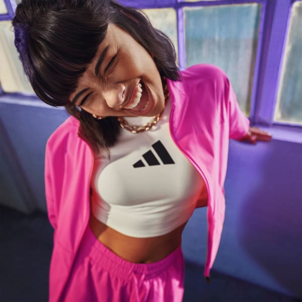 adidas Z.N.E. Woven Full-Zip Track Top - Pink | Free