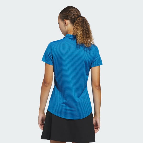 Azul Playera Polo de Manga Corta Ottoman Para Mujer