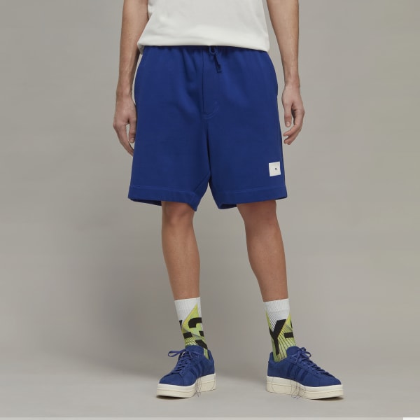 Blue Y-3 Organic Cotton Terry Shorts