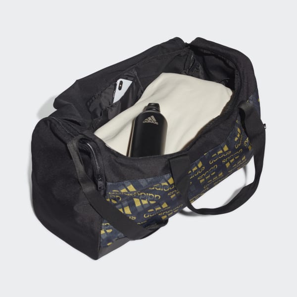 Grey Essentials Linear Graphic Medium Duffel Bag M9513