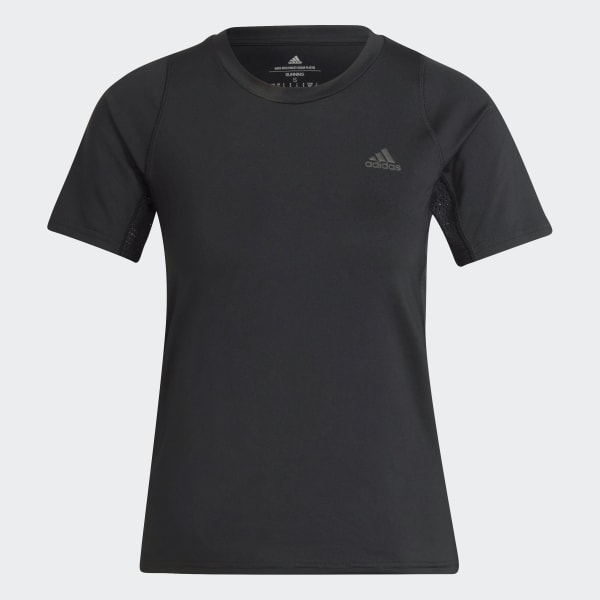 Black Run Fast Running Tee Made With Parley Ocean Plastic