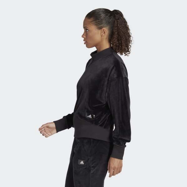 Negro Sudadera Holiday Cozy Velour VZ533