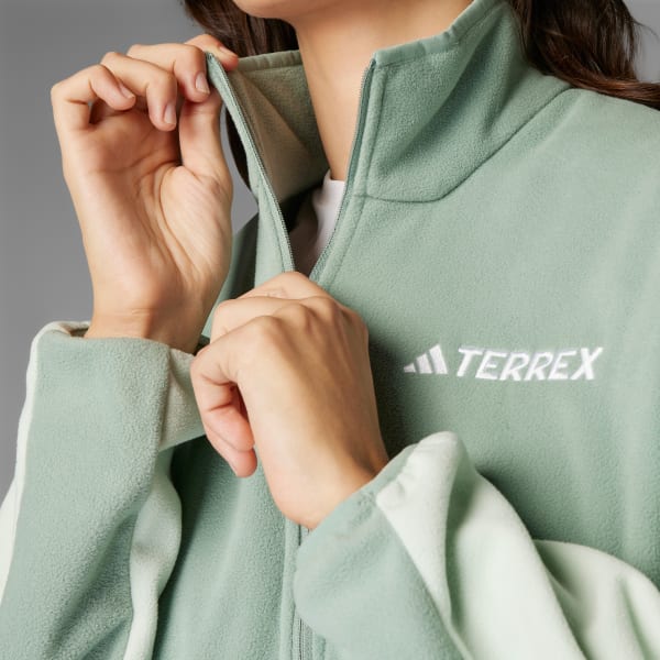 groen Terrex Multi Climawarm Fleece Anorak