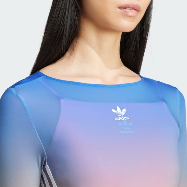 adidas Originals Allover Print Long Sleeve Mini Dress