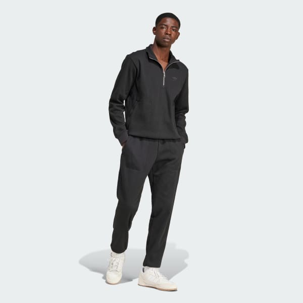 Negro Pantalón Trifolio Essentials Waffle